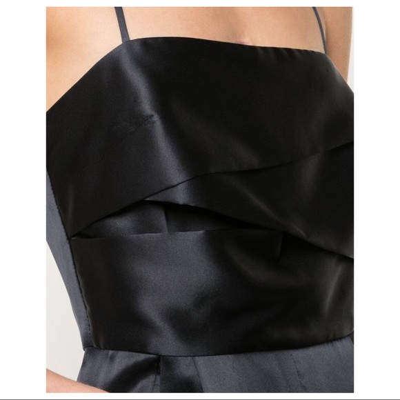 NEW MICHELLE MASON BLACK BANDED SILK JUMPSUIT - Picture 3 of 10